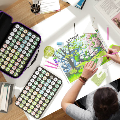 120 Slots Storage Container for Diamond Art Kits for Adults,Portable Bead Storage Boxes for Diamond Painting Accessories and Tools