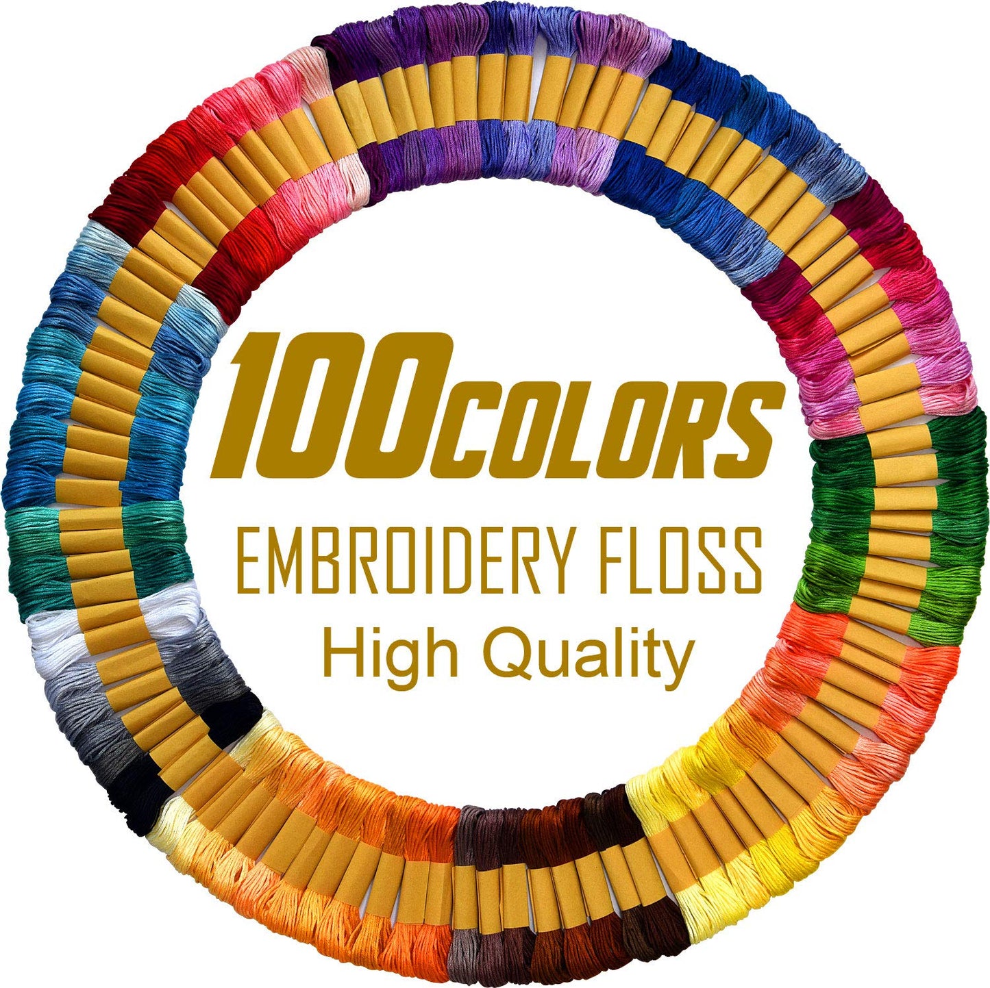 100 Skeins Per Pack -Embroidery Floss - Cross Stitch Threads - Friendship Bracelets Floss - Crafts Floss