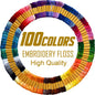 100 Skeins Per Pack -Embroidery Floss - Cross Stitch Threads - Friendship Bracelets Floss - Crafts Floss