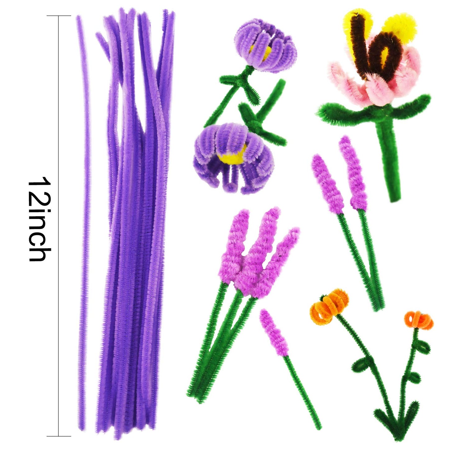 862 Pieces Kids Art & Craft Supplies Set DIY Activities & Parties Pipe Cleaners Craft Set 200 Pcs Pipe Cleaners 454 Pcs Pom Poms 208 Pcs Wiggle Eyes Self Adhesive1