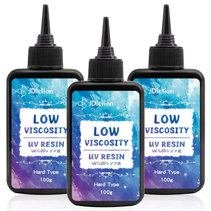 UV Resin, Upgrade 300g Low Viscosity Hard Thin UV Resin with Super Crystal Clear Resins Kit for Jewelry, Casting, Coating and DIY Craft