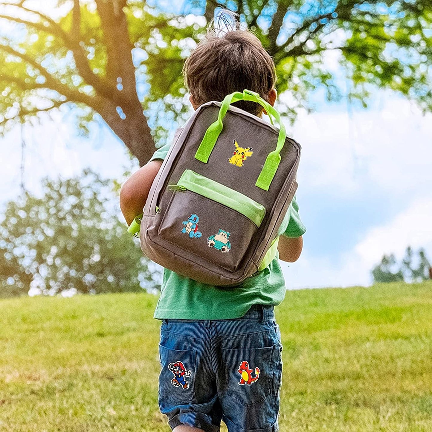 18 Pieces Anime Patches Embroidered Applique Patches,Sew on Iron on Patches Fabric Repair Patch for Kids Adult Clothes Jeans Jackets Hats Shoes Backpacks