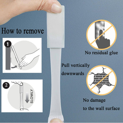 Large Picture Hanging Strips Heavy Duty, 16-Pairs(32 Strips) Sticky Picture Hangers for Walls No Damage Wall Picture Hangers Without Nails Refill Adhesive Poster Strips