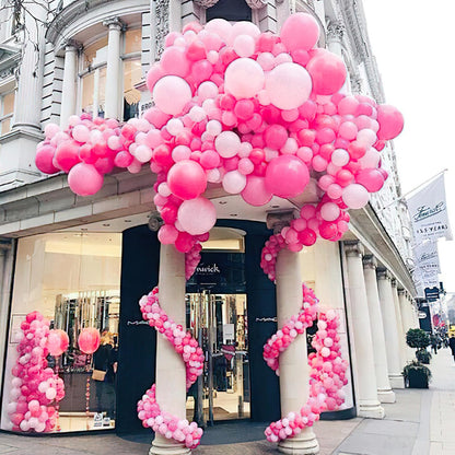 Pink Balloons 127 pcs Different Sizes of 36 18 12 10 5 Inch Matte Pink Balloon Arch Kit Garland for Baby Shower Valentine's Day Princess Bachelorette Birthday Party Decorations Pink-Y11