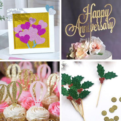 36 Sheets Glitter Cardstock Paper, Sparkly Paper A4 Premium Craft Cardstock, 18 Colors, 250GSM