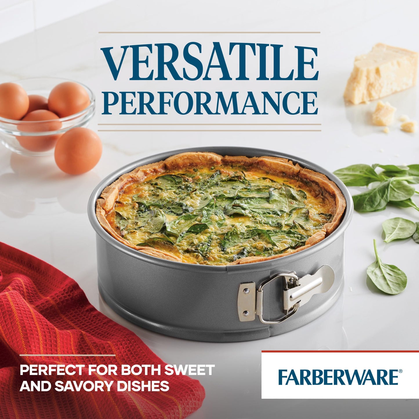 Bakeware Springform Baking Pan, Round Nonstick Cheesecake Pan - 9 Inch, Gray