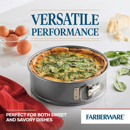 Bakeware Springform Baking Pan, Round Nonstick Cheesecake Pan - 9 Inch, Gray