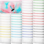 50 Pcs Sublimation Blank Canvas Makeup Bags Bulk DIY Heat Transfer Canvas Pen Case Pencil Cosmetic Makeup Bags Clear Sublimation Blank Pouch with Zipper (7 x 4.3 Inch,Mixed Colors)