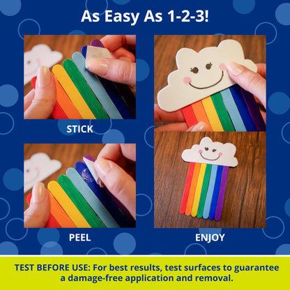 Craft Dots Value Pack, Double-Sided, 1/2", .5 Inch, 600 Dots, DIY Craft Glue Tape, Sticky Adhesive Glue Points, Liquid Hot Glue Alternative, Clear