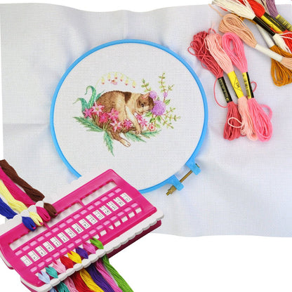 Floss Organizer Cross Stitch Kit Embroidery Thread Project Card 30 Positions Sewing Needle Pins Holder Craft Tools Accessory