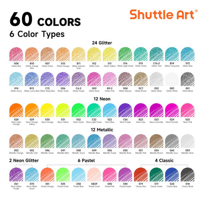 Gel Pens, 120 Pack Gel Pen Set 60 Colored Gel Pen with 60 Refills for Adults Coloring Books Drawing Doodling Crafts Scrapbooking Journaling