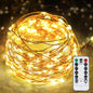 66FT 200 LED Christmas Fairy Lights Plug in with Remote and Timer, Waterproof Christmas String Lights Indoor Outdoor, Upgraded 8 Modes Twinkle String Lights for Bedroom Xmas Wedding Party(Warm White)
