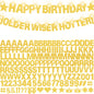 167Pcs DIY Glitter Customizable Banner Kit Custom Banner Happy Birthday Letter Banners Including Personalized Banner Decor for Christmas Baby Shower Birthday Party Decorations Supplies(Glitter Gold