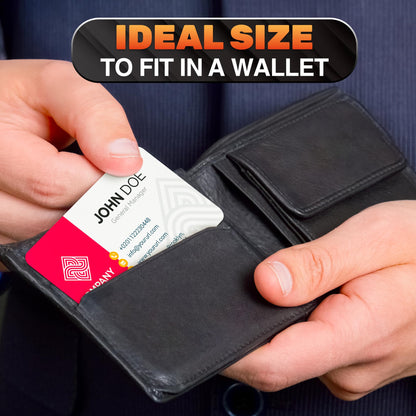 100 Pcs Sublimation Business Card Blanks – Double-Sided Aluminum Alloy Cards, Pearl Color, Thin & Smooth Sublimation Blanks for Printing & Personalization