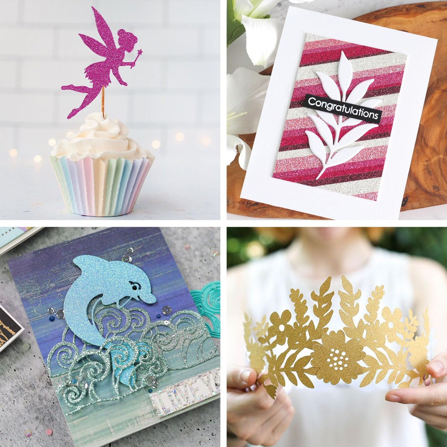 36 Sheets Glitter Cardstock Paper, Sparkly Paper A4 Premium Craft Cardstock, 18 Colors, 250GSM