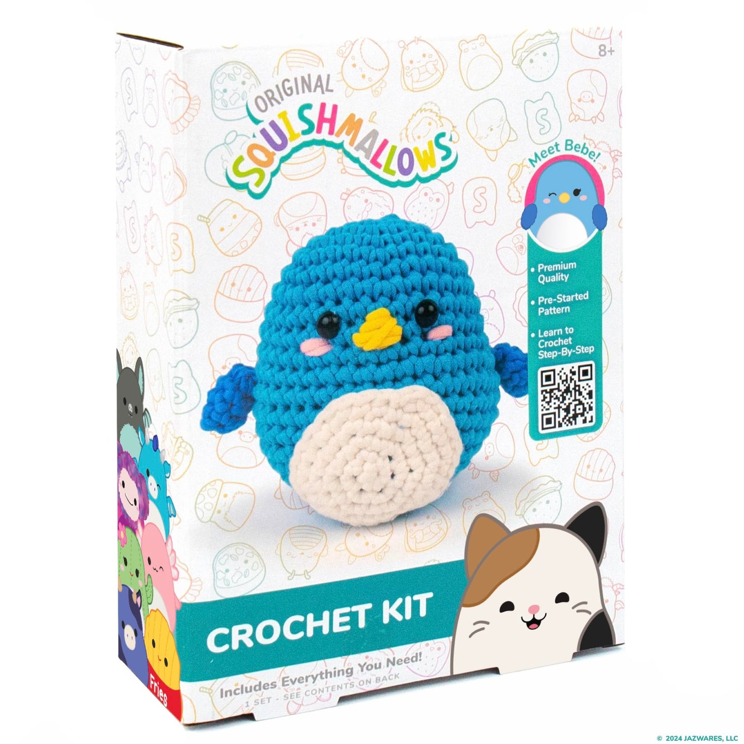 Original Bebe The Bluebird Crochet Kit, Includes Yarn, Crochet Hook, Starter Hooks, Step-by-Step Tutorials, Exclusive Crochet Kit for Beginners, DIY Craft, Crochet Kits, Great Teen Gifts