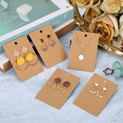 500 Pcs Earring Display Cards - Necklace Packing Card with 500 Pcs Bags, for Earrings Necklace Jewelry Display Packaging, DIY, Craft, Retail