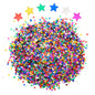 Rainbow Star Confetti for Table Decor - Metallic Foil Glitter Stars & Sequins - Rainbow Glitter Confetti for Birthday Party, Wedding & DIY Crafts