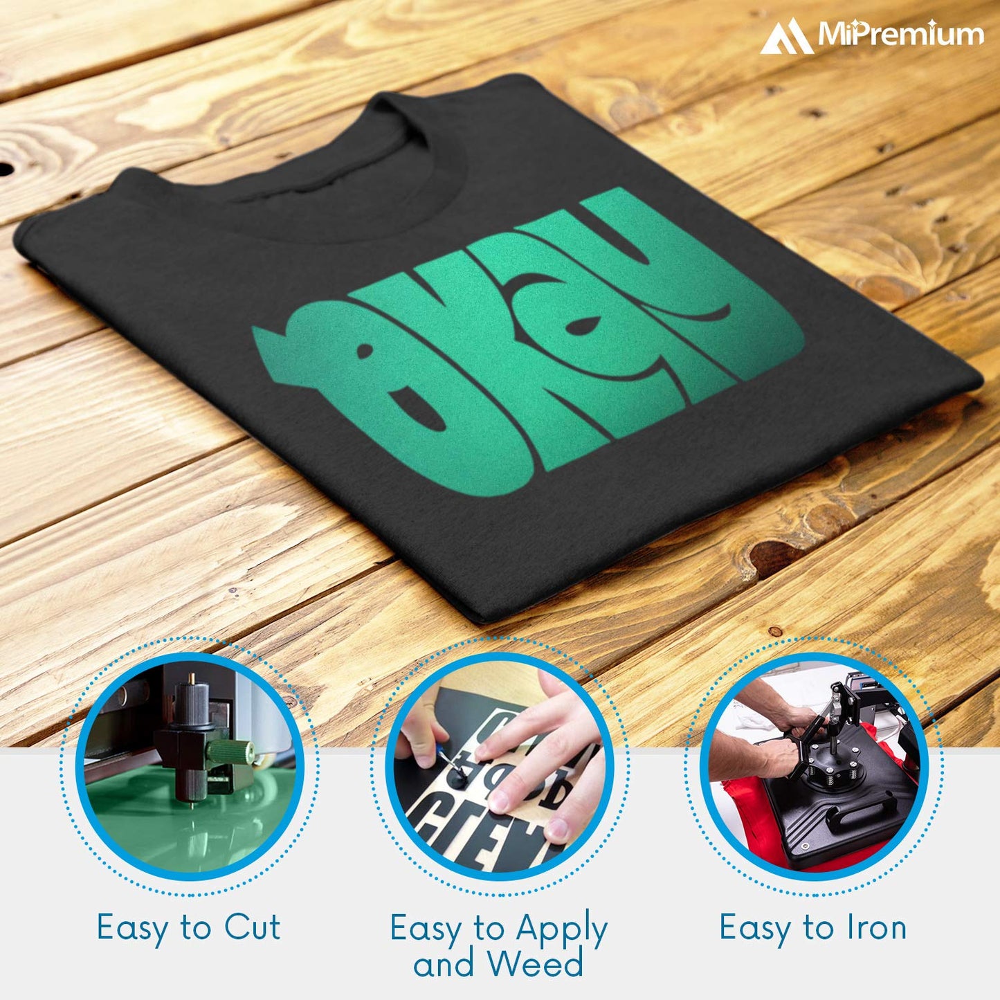 Chameleon Heat Transfer Vinyl Iron On HTV Compatible with Cricut Air & Expression Silhouette Cameo & Other Cutters. Assorted Gradient Change Color Pack of 12 x 12" Inch (6 x Sheets)