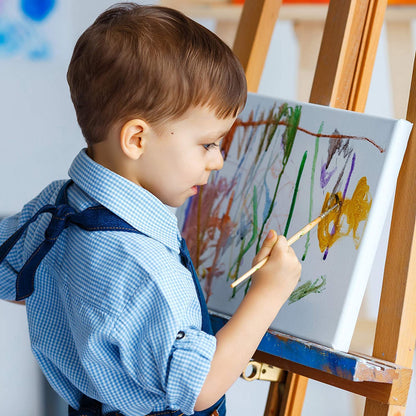 Stretched White Blank Canvas - 11x14 Inch, 8 Pack, Primed,100% Cotton,5/8 Inch Profile of Super Value Pack for Acrylics,Oils & Other Painting Media