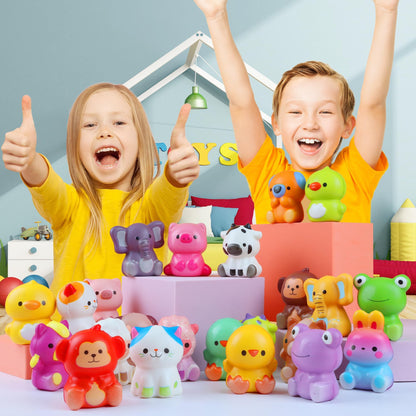 Party Favors for Kids 24PCS Animal Squishy Toys,Goodie Bag Stuffers for Kids,Pinata Stuffers,Birthday Gifts for Boys & Girls,Treasure Chest Prizes,Classroom Prizes