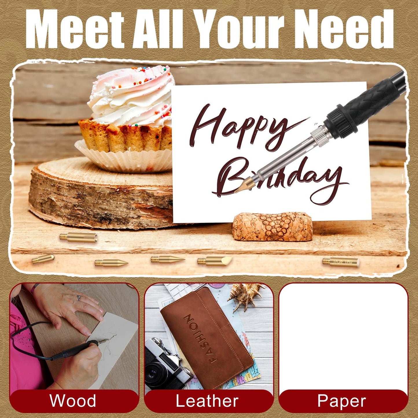 43 Pcs Wood Burning Tips Kit, Wood Burning Letters Numbers Alphabet Stamps Different Shape Stencils Templates for Embossing Branding Crafts Personalization Tools(Different Shape)