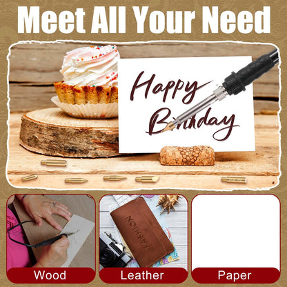 43 Pcs Wood Burning Tips Kit, Wood Burning Letters Numbers Alphabet Stamps Different Shape Stencils Templates for Embossing Branding Crafts Personalization Tools(Different Shape)