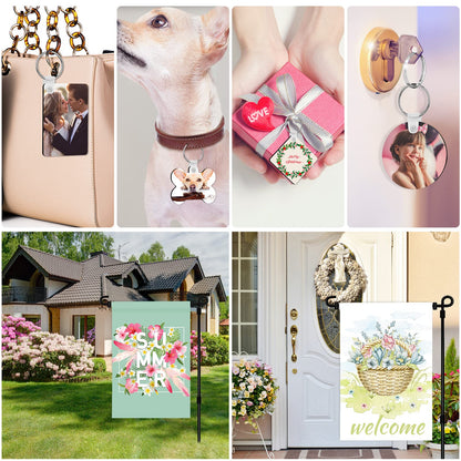 128-Piece Sublimation Blank Products Starter Kit - Perfect for Personalized Printing DIY Crafts, Custom Gifts for Easter, Mother's Day, Children's Day, and Home Decor