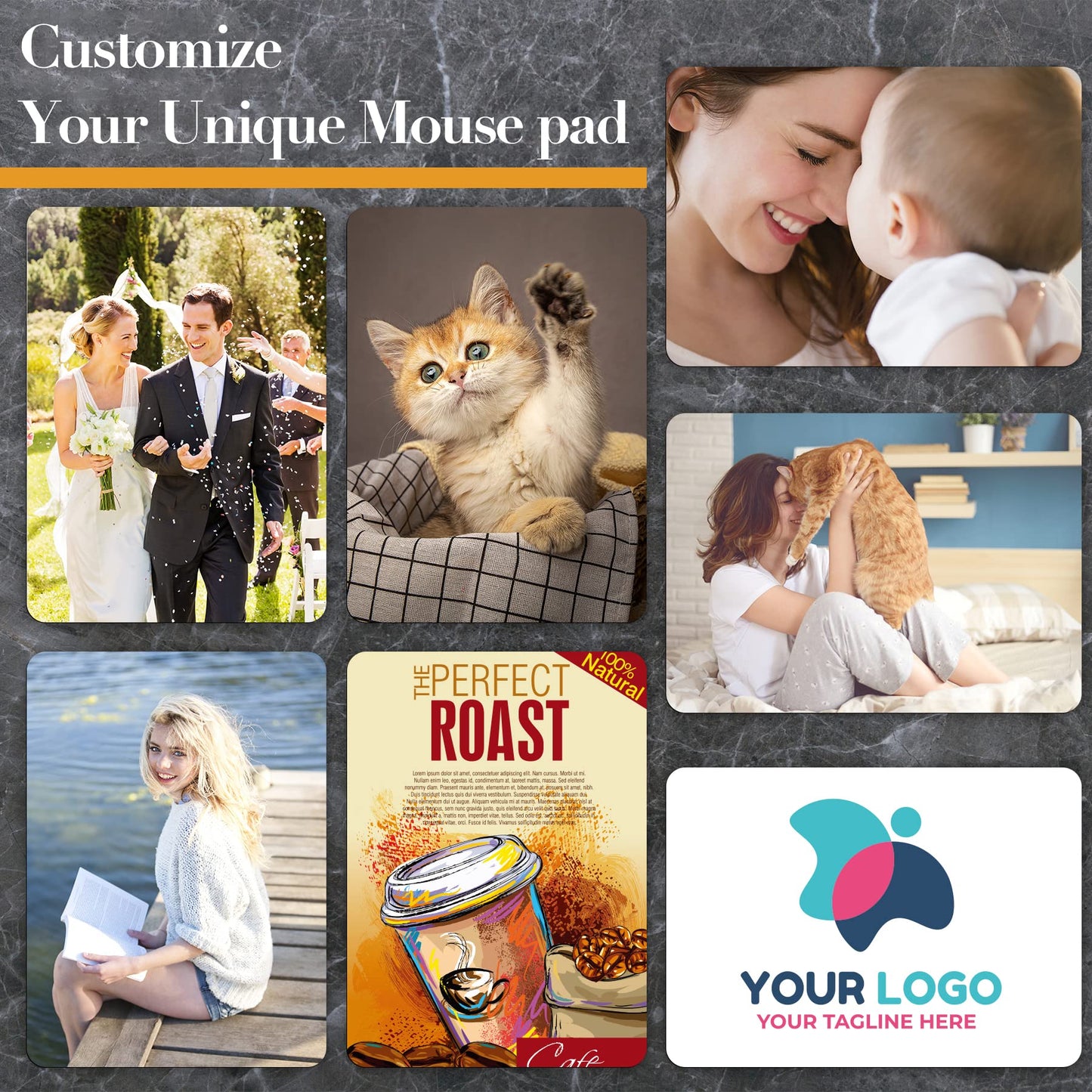 Sublimation Mouse Pad Blank Rectangular Blanks 3mm Thick for Transfer Heat Press Printing Crafts 9.4x7.9x0.12 Inches White 11pcs