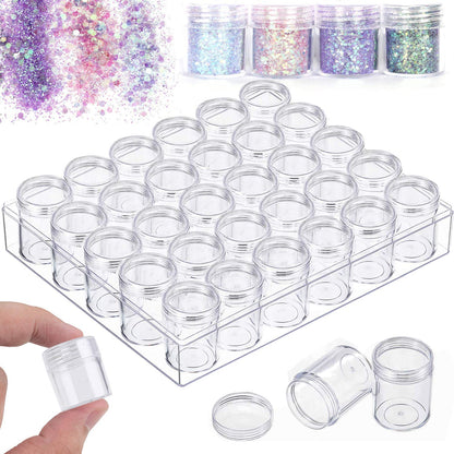 30 Grids Diamond Painting Storage Containers, Portable Bead Art Organizer Case with Lids for Crafts, Jewelry DIY