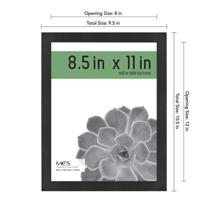 Gallery Essential Certificate Document Frame Set, Gallery Wall Frames Fit 8.5 x 11 Diplomas, Documents & Certificates, Black Woodgrain, 2-Pack