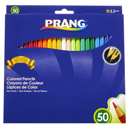 Colored Pencil Sets, 3.3 Mm, 2b (#1), Assorted Lead/barrel Colors, 50/pack