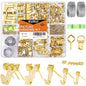 303Pcs Picture Hanging Kit, Picture Hangers Assorted Kit With Heavy Duty Wall Hooks, Sawtooth, Picture Wire, D Rings, Hardware Nails, Eye Hooks and Picture Hanging Tool for Frame Canvas Mounting