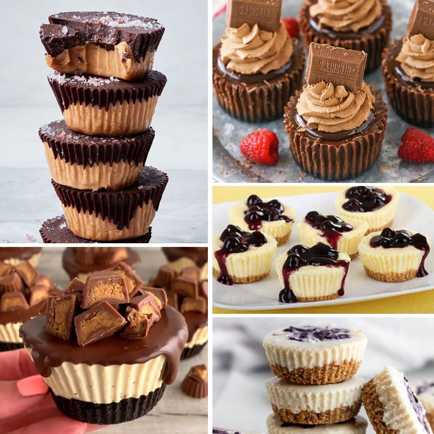 3pcs Peanut Butter Cup Mold, Silicone Mini Tart Pan for Bite Size Fat Bombs, Silicone Chocolate Candy Mold for Brownie (Peanut Butter Cup)