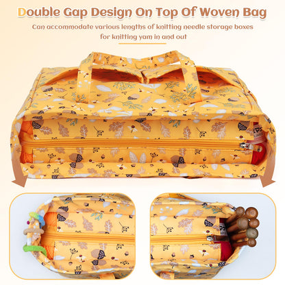 Crochet Tote Bag for DIY Lovers - Lightweight Yarn Storage & Travel Bag for Knitting, Crochet & Crafting Kits