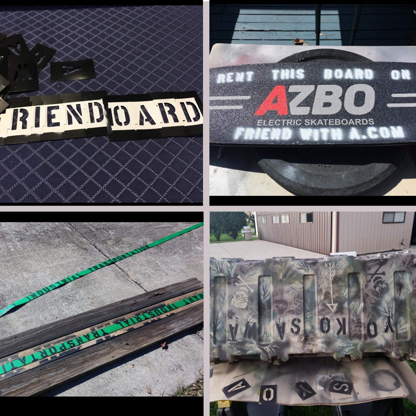 Painting Stencil Set, 1 inch Plastic Letters and Numbers Interlocking Stencil Kit 138 Pieces, Black