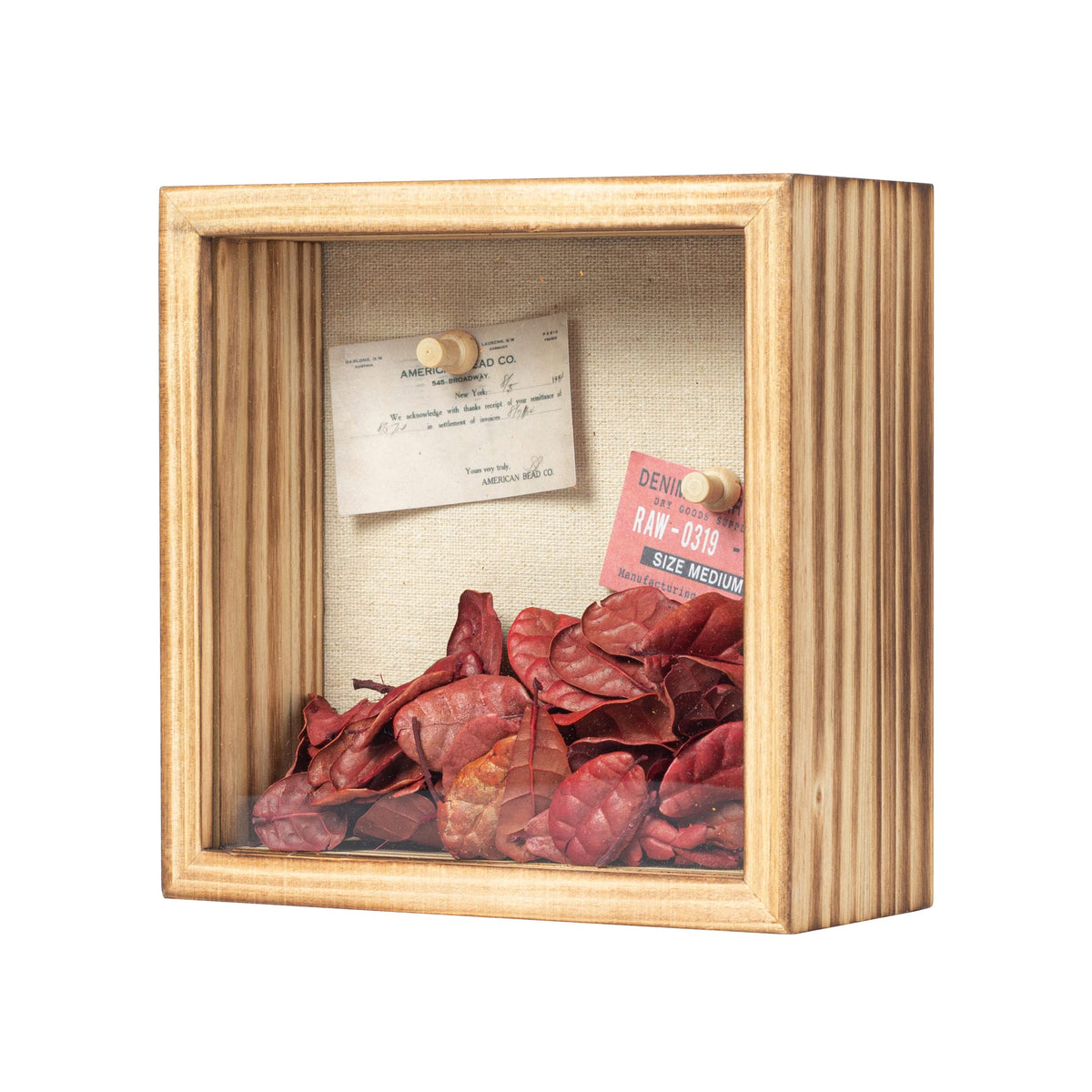Shadow Box Frame 6x6 Shadow Box Display Case with Linen Back of Awards Memorabilia Flower, Pictures, Keepsakes、Bouquet、Medals and More Photos Memory Box