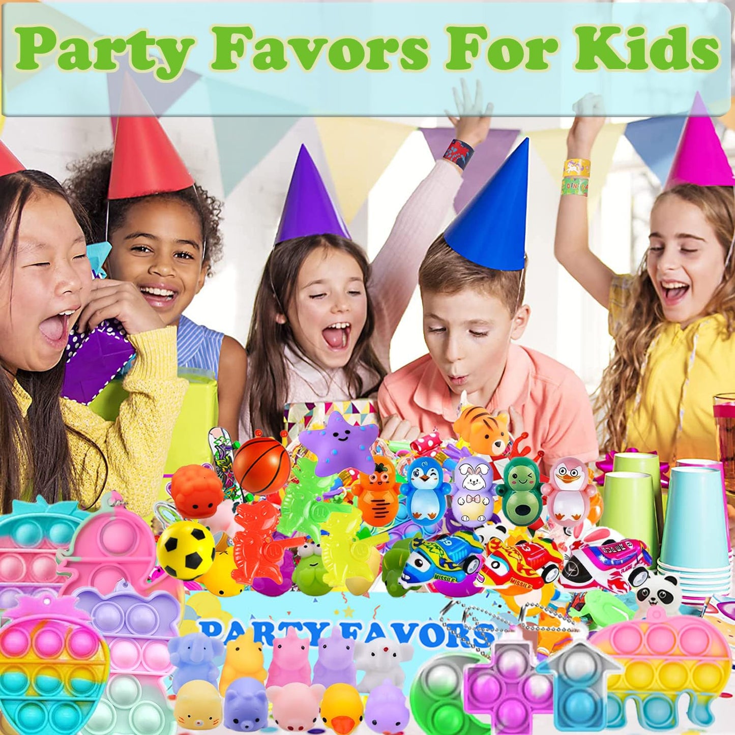 117 Pack Party Favors Toy Assortment Bundle for Kids,Birthday Bag Fillers Stocking Stuffers,Carnival Prizes School Classroom Rewards Treasure Box Toys Pinata Stuffers Goodie Bags Bulk Toys