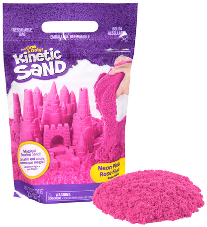 2lbs Pink Play Sand, Moldable Sensory Toys for Kids, Resealable Bag (Packaging May Vary), for Ages 3 and up