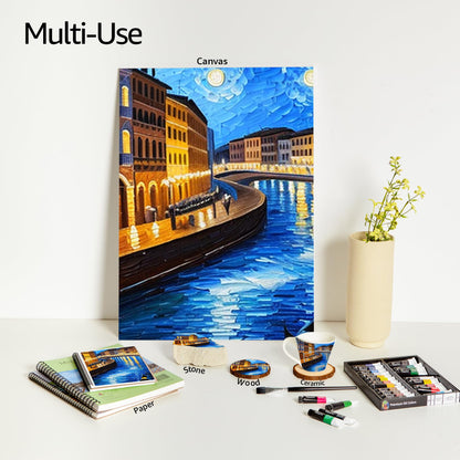 Professional Oil Paint Set, 24 Oil Paint Tubes 0.4oz, Artist Paint Set for Adults, Oil Based Paint for Canvas, Mini Oil Painting Set, Professional Paint Set Non Toxic, Oil Base Paint, Mini Paints