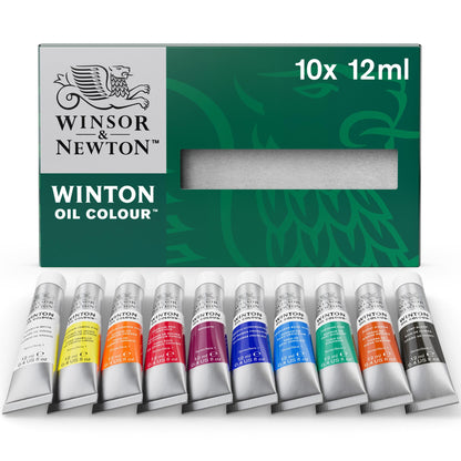 Oil Color Paint Set, 10 x 12ml (0.4-oz) Tubes