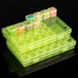Bead Storage Containers, 28 Grids, 2 Pack, Transparent Green Small Bead Organizer Box