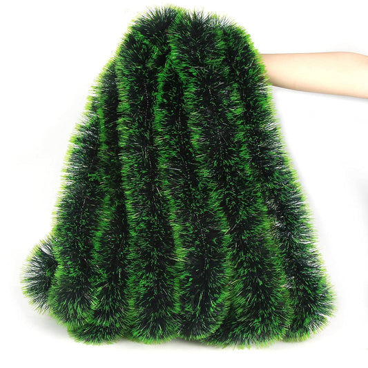 32.8 Ft Christmas Tinsel Garland,Dark Green Glittering Decoration for Xmas Tree Party Wedding Supplies