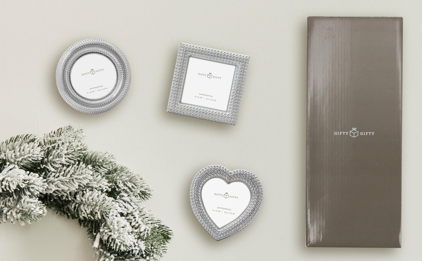 Classic Small Picture frame Set of 3 Cute Mini Photo Frame Set 2.5x2.5 inch for Tabletop Display Desk Picture Frame Perfect for Christams Home Decor Wedding Graduation Milestone Photos -