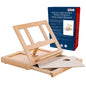 Supply Solana Adjustable Wood Art Easel: Portable Beechwood Tabletop Easel with Storage Drawer & Palette for Painting & Drawing, Artist Desktop