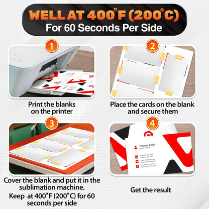 100 Pcs Sublimation Business Card Blanks – Double-Sided Aluminum Alloy Cards, Pearl Color, Thin & Smooth Sublimation Blanks for Printing & Personalization