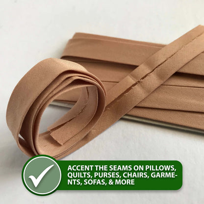 Double Fold Bias Tape for Sewing - 55 Yds Black Bias Tape Double Fold 1/2 Inch Hem Quilt Binding Black Seam Binding Tape - Fabric Piping Bias Binding Tape