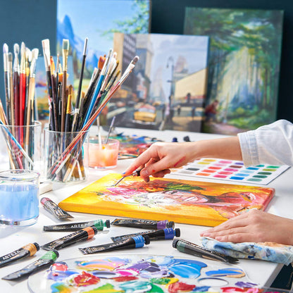 Acrylic Paint Set of 24 Tubes (0.74 oz, 22 ml) Non Toxic Acrylic Artist Paints, Heavy Body Acrylic Paint Art Supplies for Canvas Painting