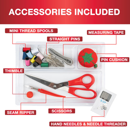 07232 Sewing Basket with Sewing Kit Accessories