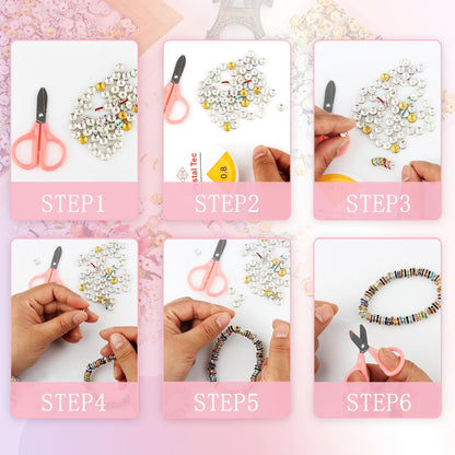 1080PCS 8MM Rondelle Spacer Beads for Jewelry Making,Crystal Bead Spacer for Jewelry Making Necklaces, Bracelet Pendants, 9 Colors